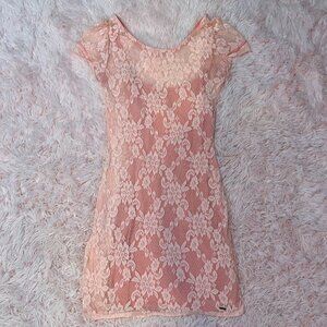 Hollister Pink Lace Summer Dress